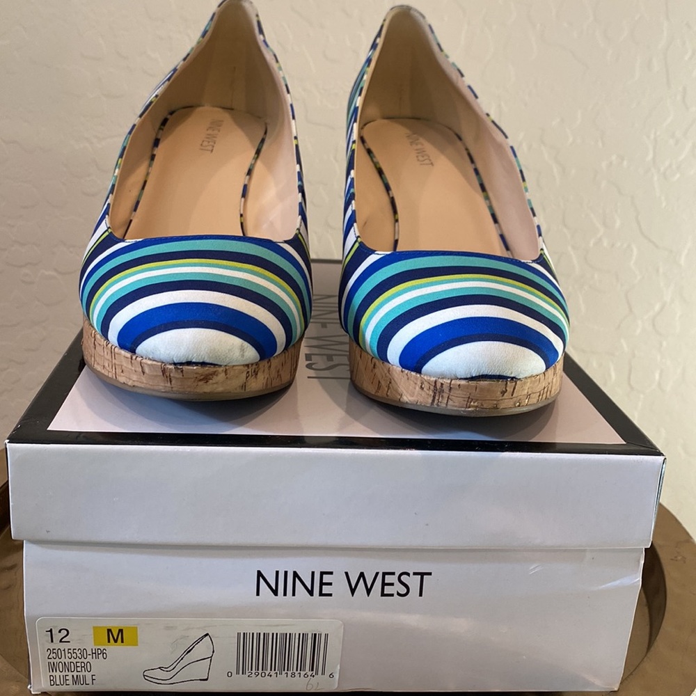 Nine West Multistripe Wedge